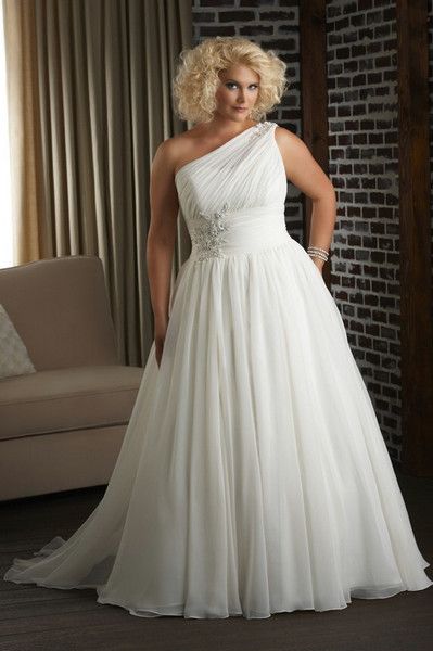 plus-size-wedding-dresses-one-shoulder