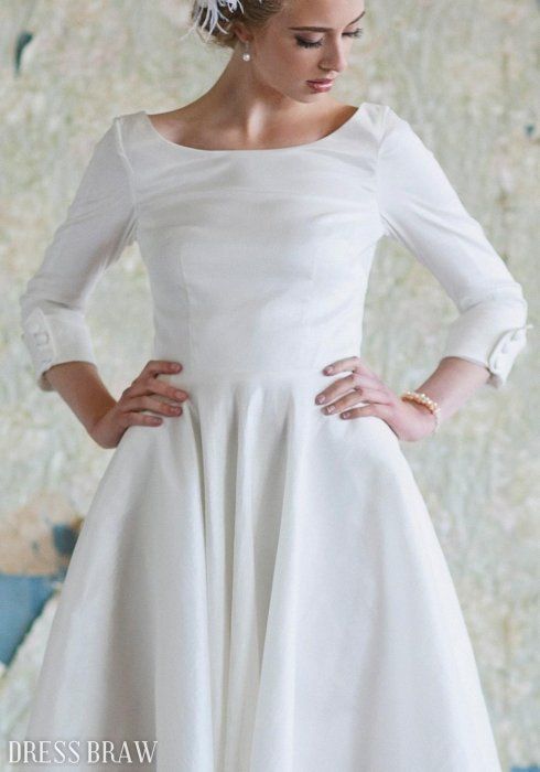 plus-size-wedding-dresses-with-sleeves-tea-length2