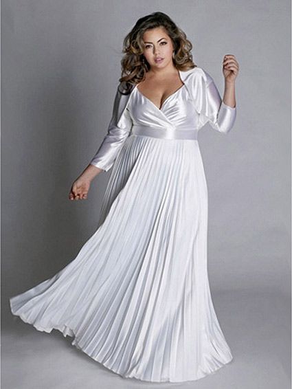 Plus size wedding gowns for mature brides - curvyoutfits.com