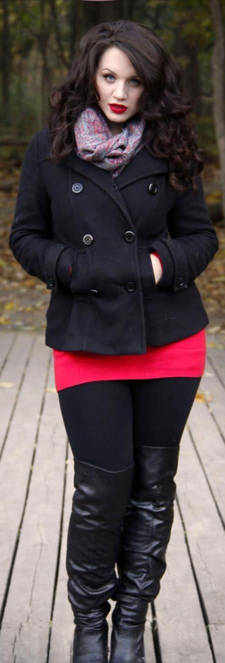 outfit plus size winter