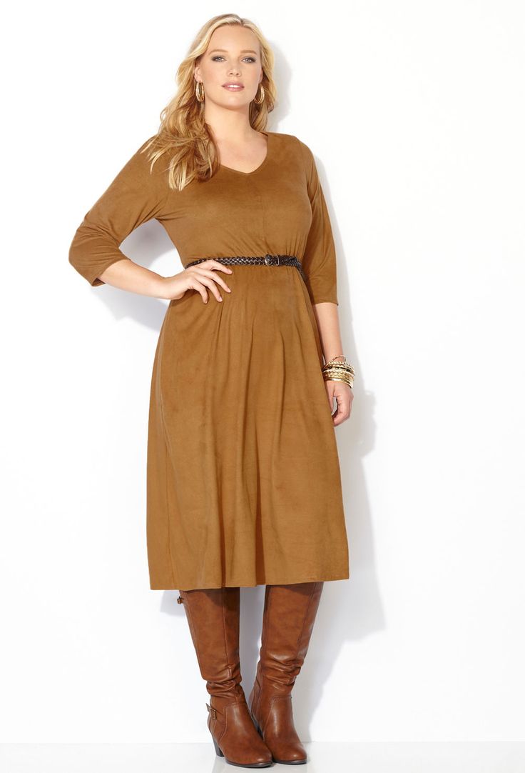 5-ways-to-wear-a-plus-size-suede-dress-without-looking-frumpy