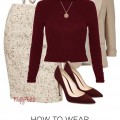 5 ways to wear a plus size tweed skirt - curvyoutfits.com