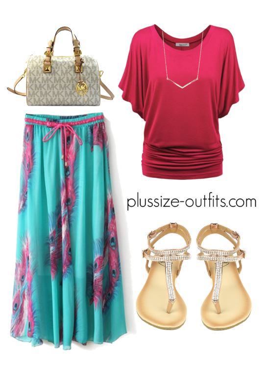 how to wear a plus size maxi skirt during summer