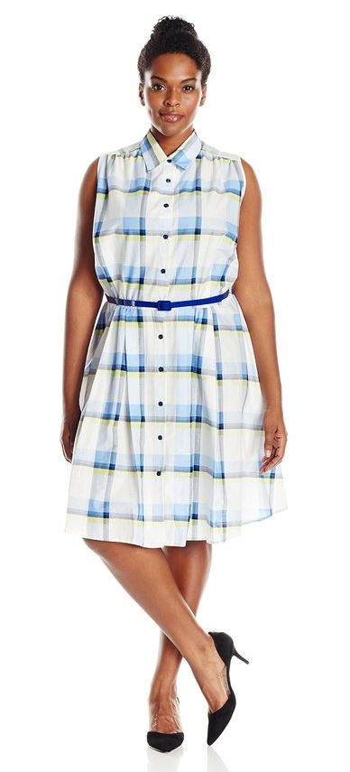 5 ways to wear a plus size plaid dress this spring (4)