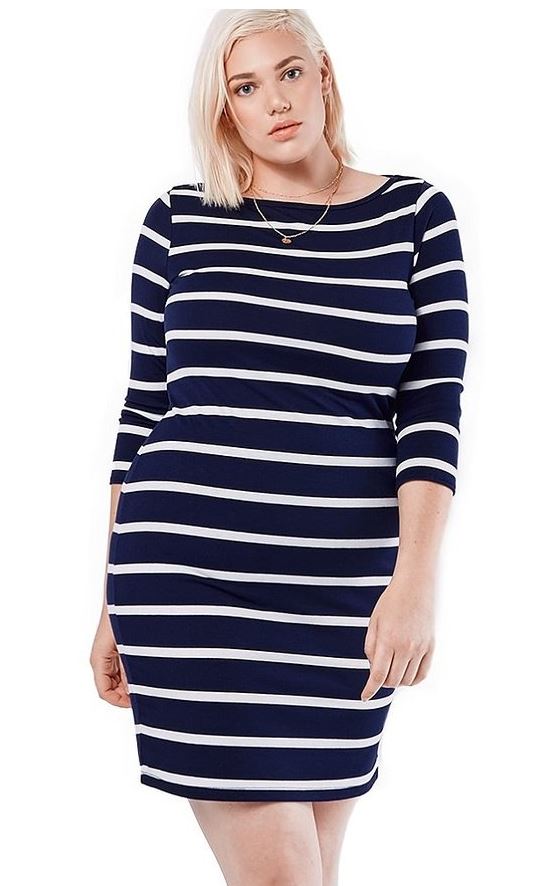 5 plus size striped dresses for spring style 8