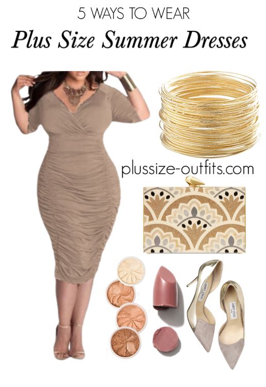 5 ways to wear brown plus size summer dresses 1