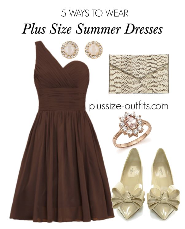 5 ways to wear brown plus size summer dresses 2