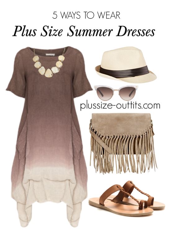 5 ways to wear brown plus size summer dresses 3