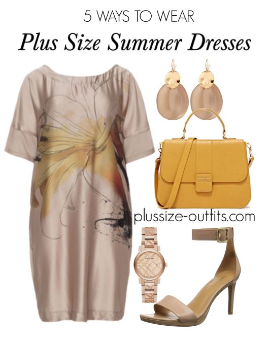 5 ways to wear brown plus size summer dresses 4