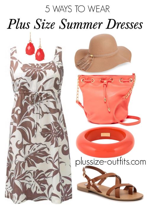 5 ways to wear brown plus size summer dresses 5