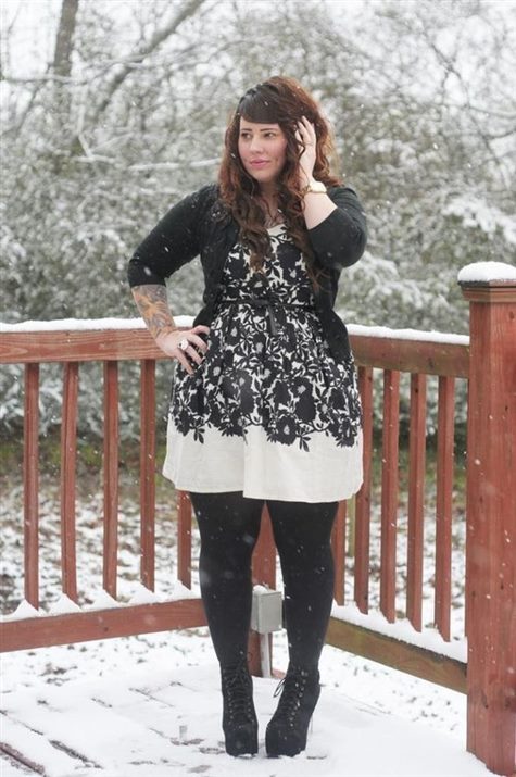 7 dress with leggings plus size outfits - curvyoutfits.com