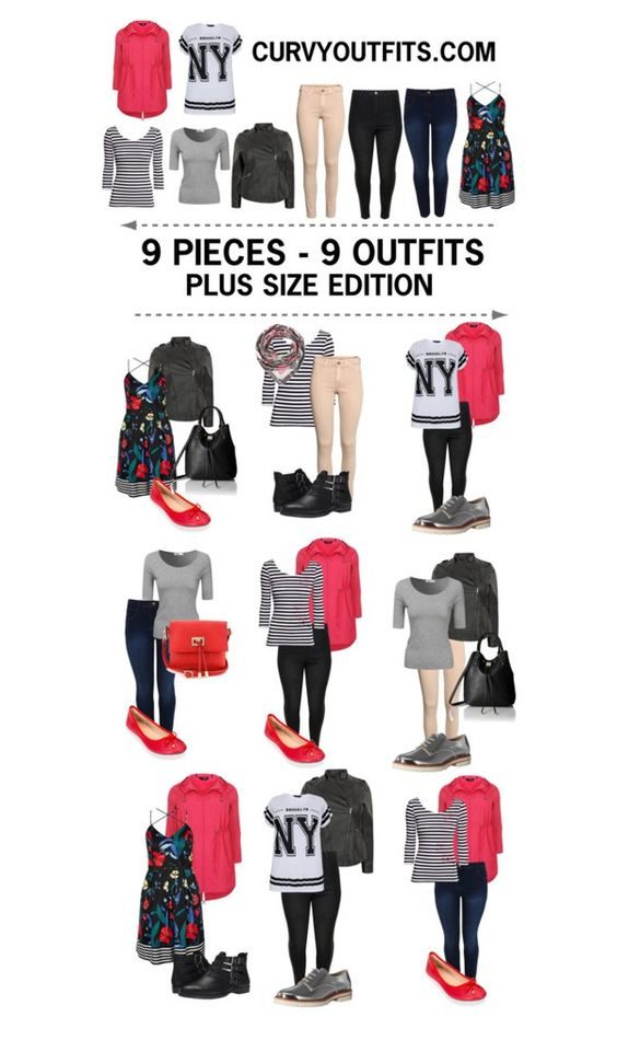 9 pieces - 9 outfits plus size spring edition